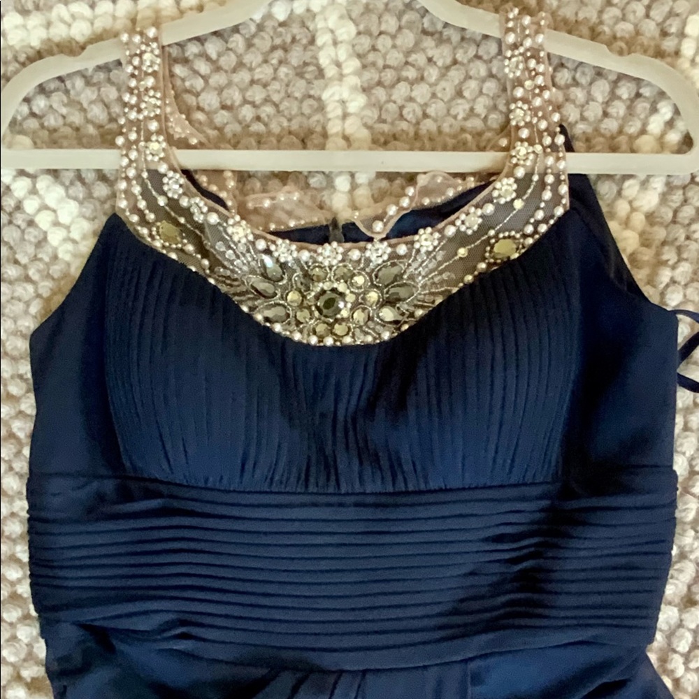 Adrianne Papell long gown navy